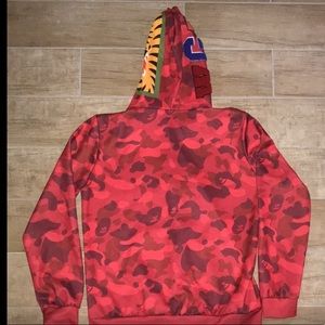 Inspired Red Shark Camo Hoodie